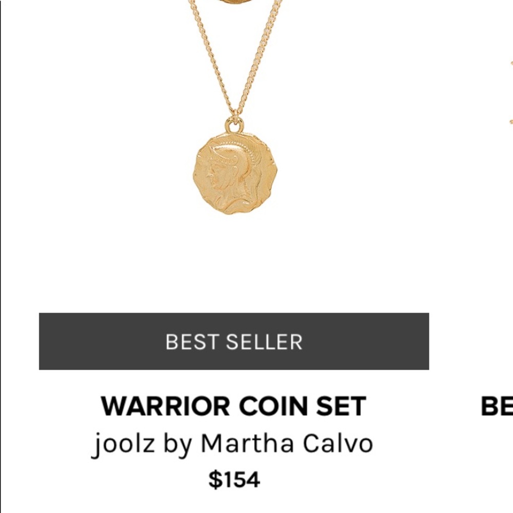 14k Gold Plated Double Coin Necklaces (2) - Picture 5 of 12